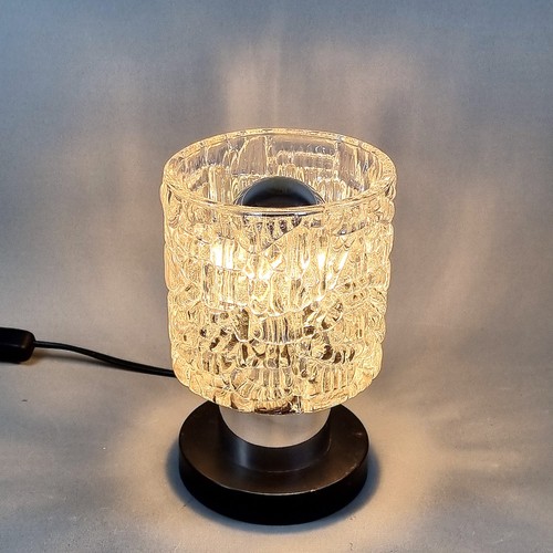 Vintage small glass table lamp - vintage,