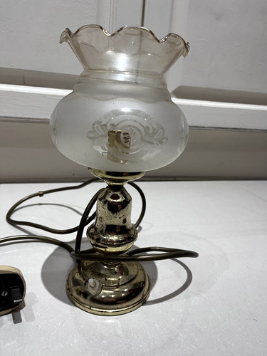 Vintage small glass flower - vintage,