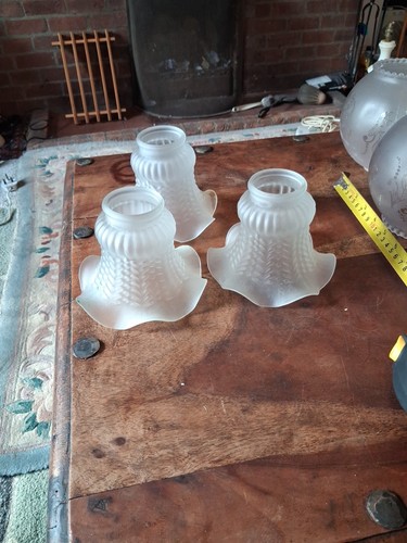 Vintage heavy frosted - frosted, fluted