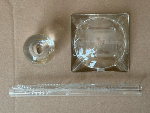 Cut etched glass - cut,