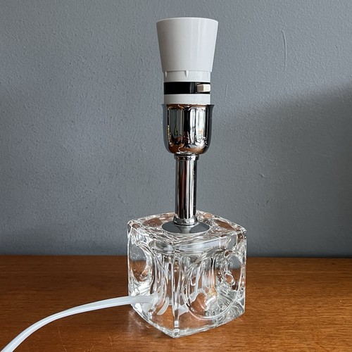 Vintage glass cube small table - vintage,